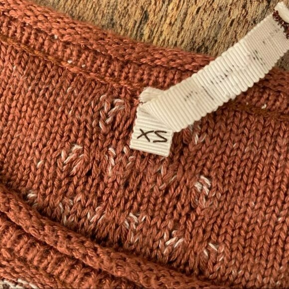 Willow and clay womens size x-small orange long sleeve knit tunic sweater - Picture 5 of 7